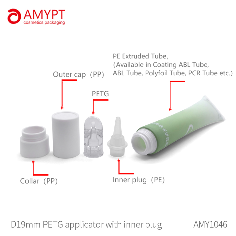 Eye cream tube with High transparent silicone head