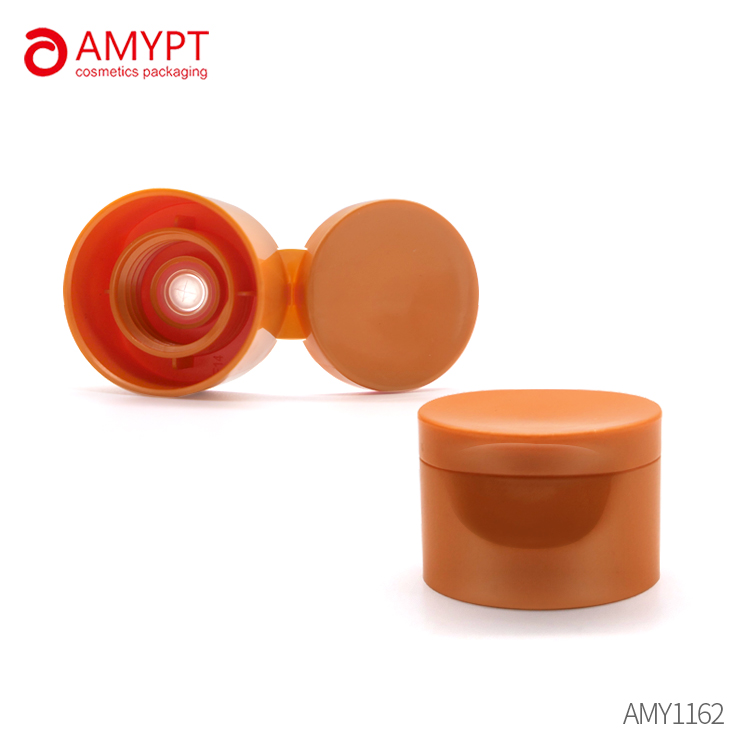 cosmetic plastic packaging tube with flip top cap