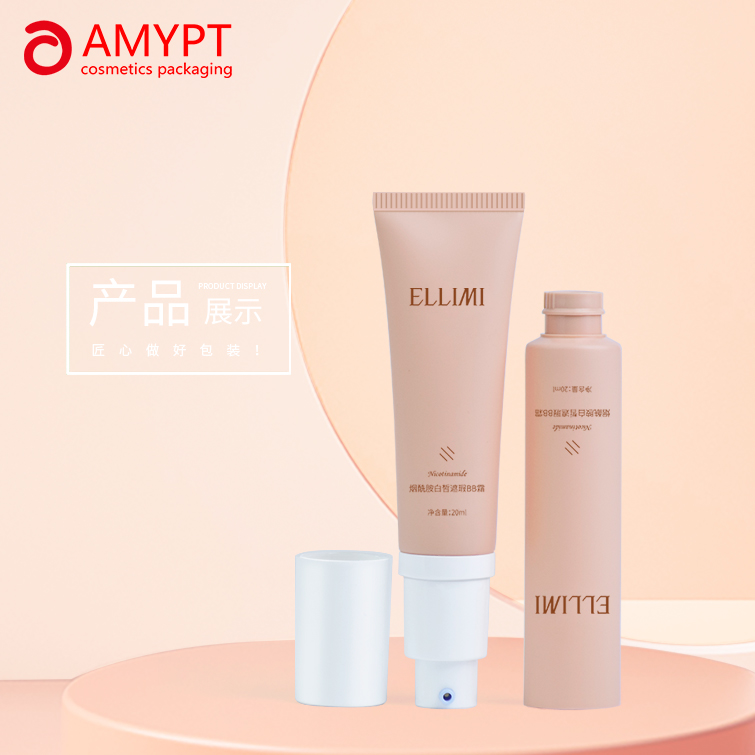 Hot Selling Cosmetic Plastic Pump Tube Packaging for Primer BB Cream