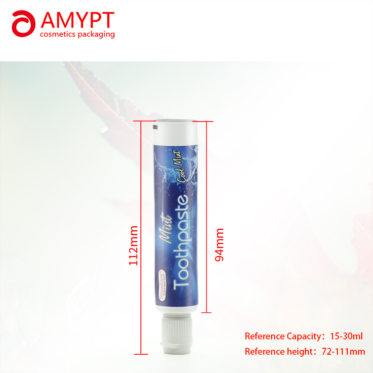 cosmetic packaging plastic tube with butterfly shape flip top cap 