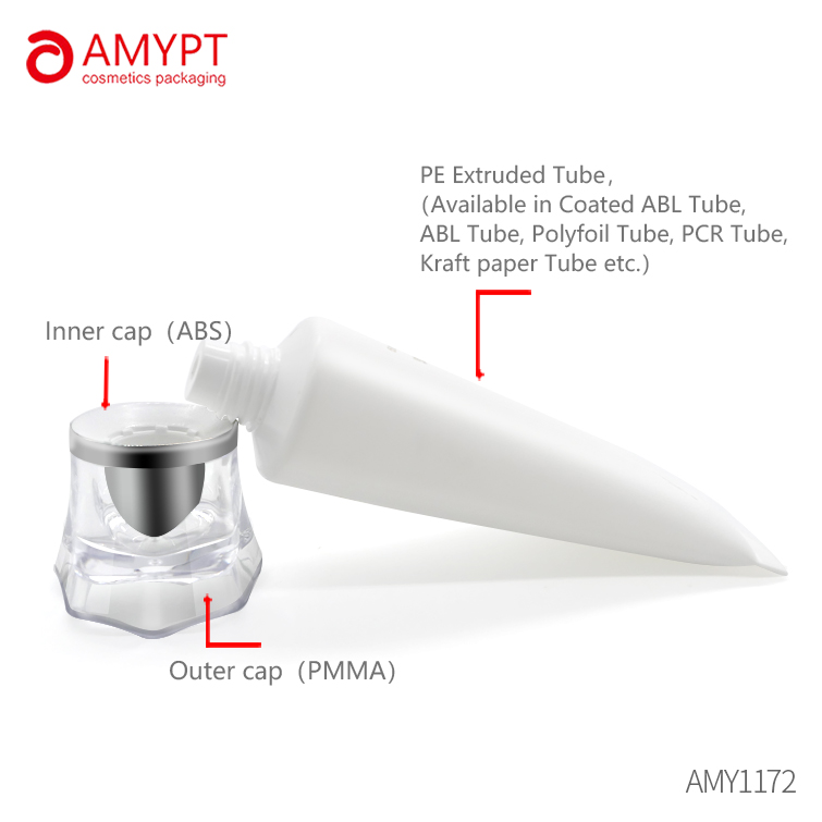 30g 90g 150g luxury packaging tube with Acrylic cap