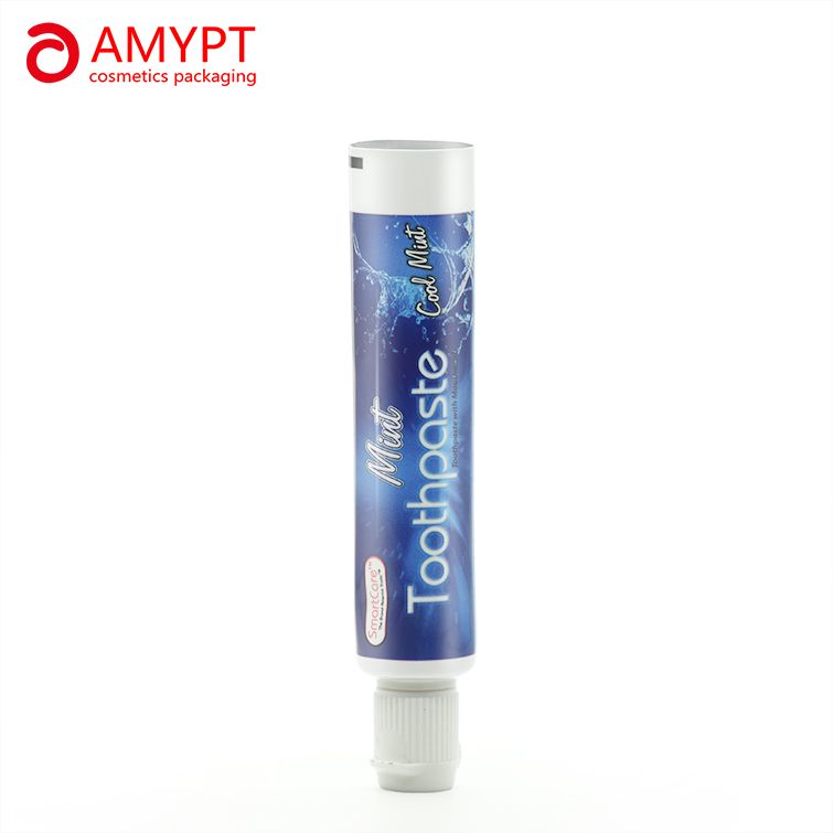 cosmetic packaging plastic tube with butterfly shape flip top cap 