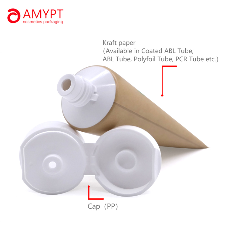 Factory Sales Recyclable Paper Plastic Cosmetic Soft Tube for Body Lotion Hand Cream 