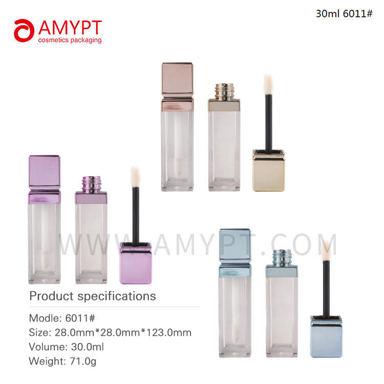 30ml Square Plastic Lip Gloss Bottle