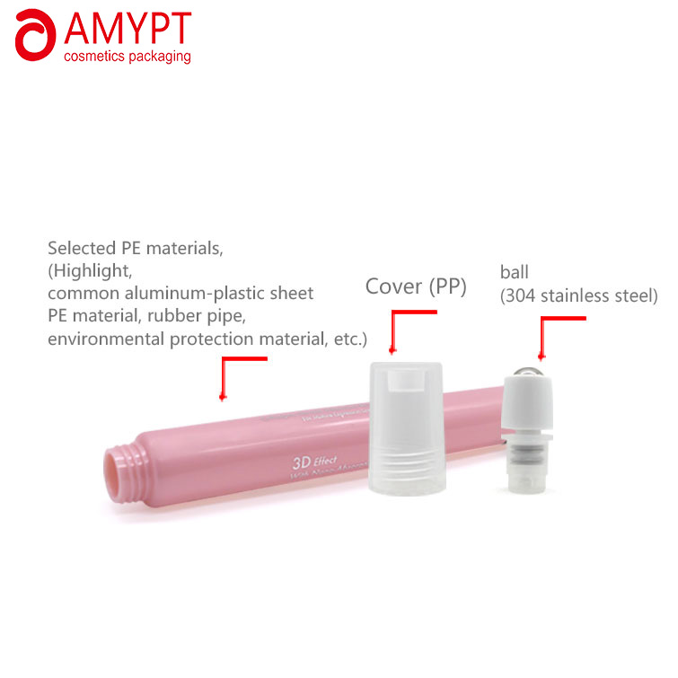 Massage Plastic Tube with Single Roller Ball Applicator Packaging Tubes