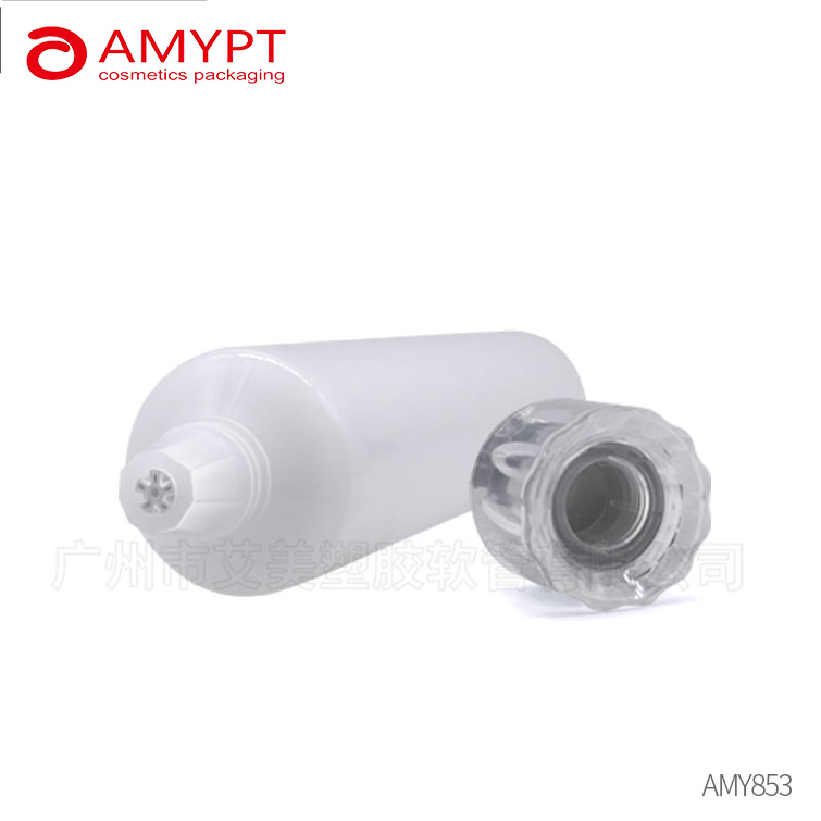 Empty Diameter40 Body Lotion Dual Chamber Cosmetic Tube Packaging With Acrylic Cap