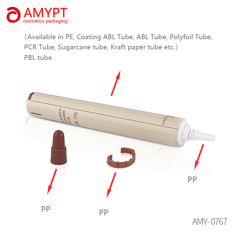 10g 15g 20g 25g Nozzle tube packaging with Tear-off screw Cap