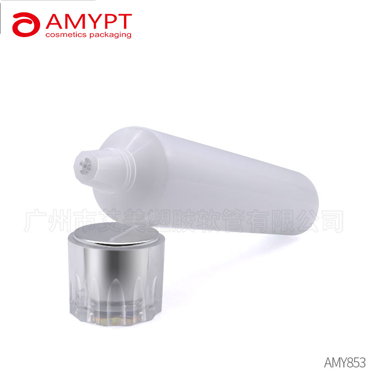 Empty Diameter40 Body Lotion Dual Chamber Cosmetic Tube Packaging With Acrylic Cap