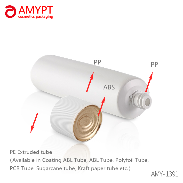 50-100ml Fancy Skincare Screw Cap tube PE Extruded packaging tube Cosmetic Flat Cream tube