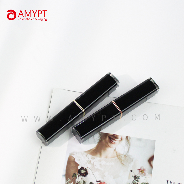 Luxury Empty Lipstick Tube Square Shape Lipstick Tube Container Black Lipstick Tube