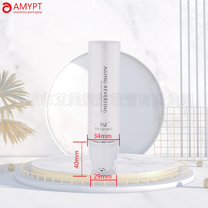 Oval Shape Cosmetic Plastic Tube with Pump Head