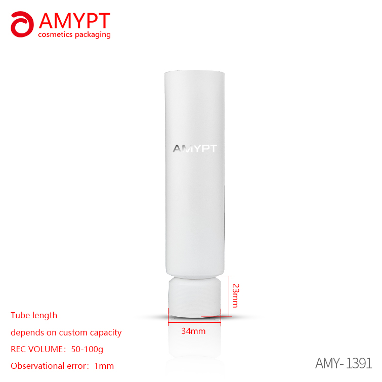 50-100ml Fancy Skincare Screw Cap tube PE Extruded packaging tube Cosmetic Flat Cream tube