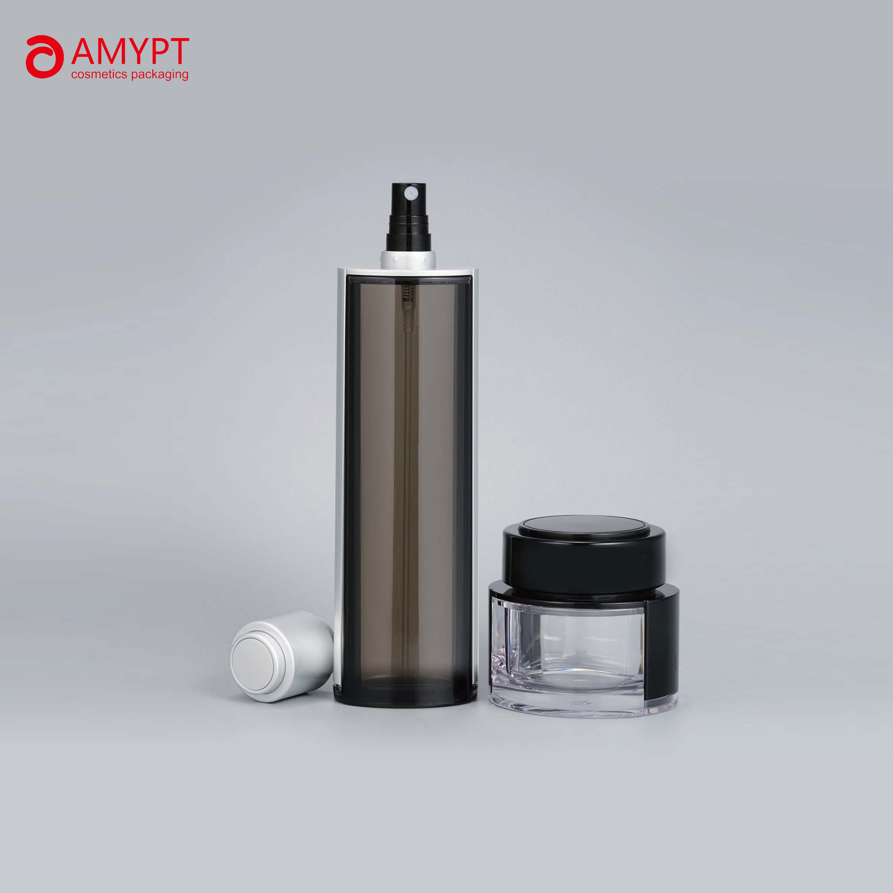 Transparent PETG Cosmetic Bottle with Lotion Pump 