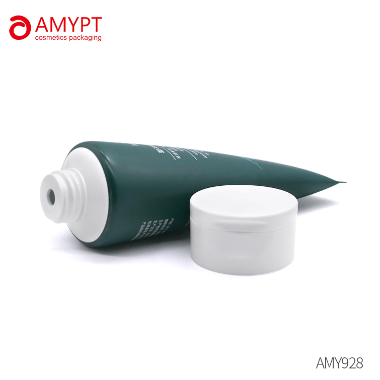 Beauty packaging tube with flip top cap