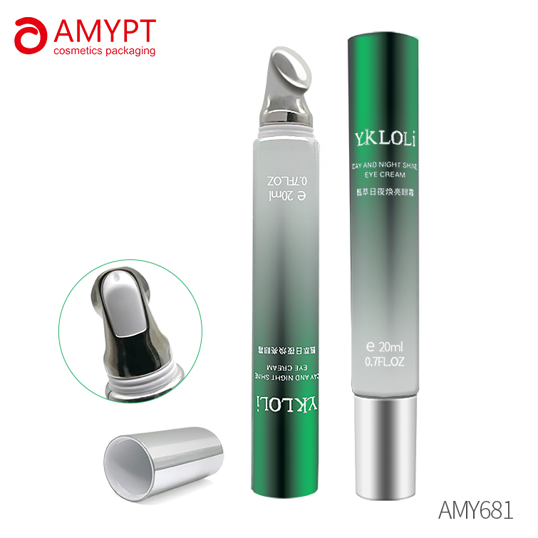 Plastic Tube with Zinc Alloy Applicator Eye Cream Tube