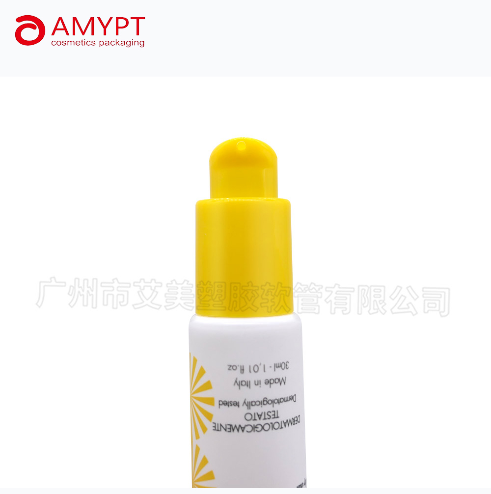 Popular Concise Style Cosmetic Plastic Tube with Airless Pump