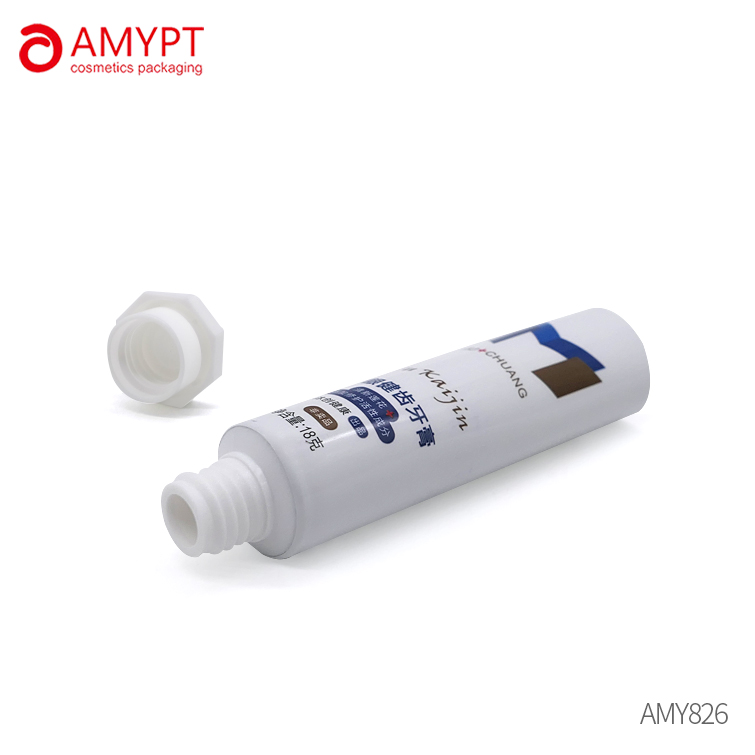 Empty Plastic Cosmetic Hand Cream Tube With Octagonal Cap