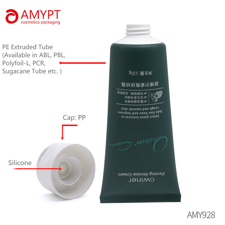 Beauty packaging tube with flip top cap