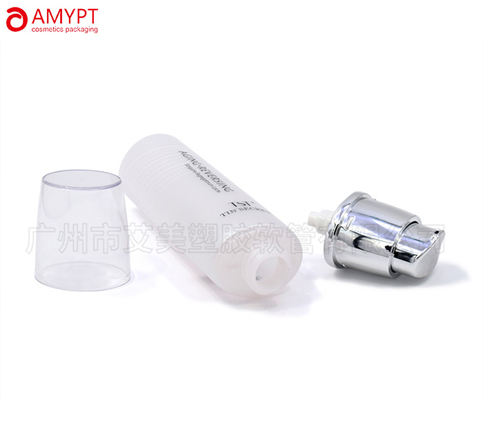 Oval Shape Cosmetic Plastic Tube with Pump Head