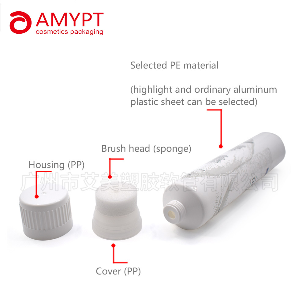 New Brush Plastic Packaging Massage Facial Cleanser Plastic PE Shaped Cosmetic Tube With Brush Head