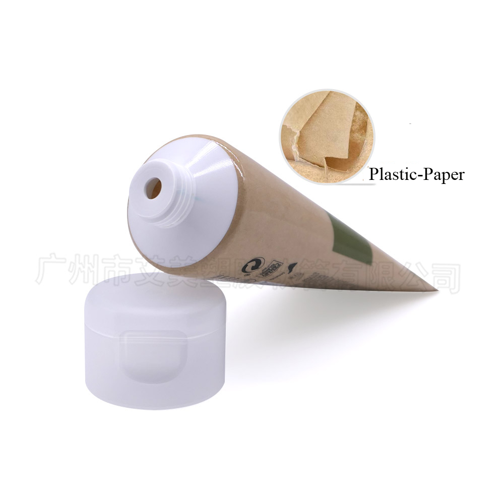 Eco-Friendly Cosmetics Paper-Plastic Tube for Skincare Packaging