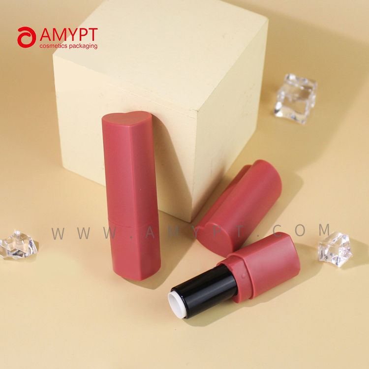 Heart Shape Matte Empty Lipstick Packaging Romance Cosmetics Container 